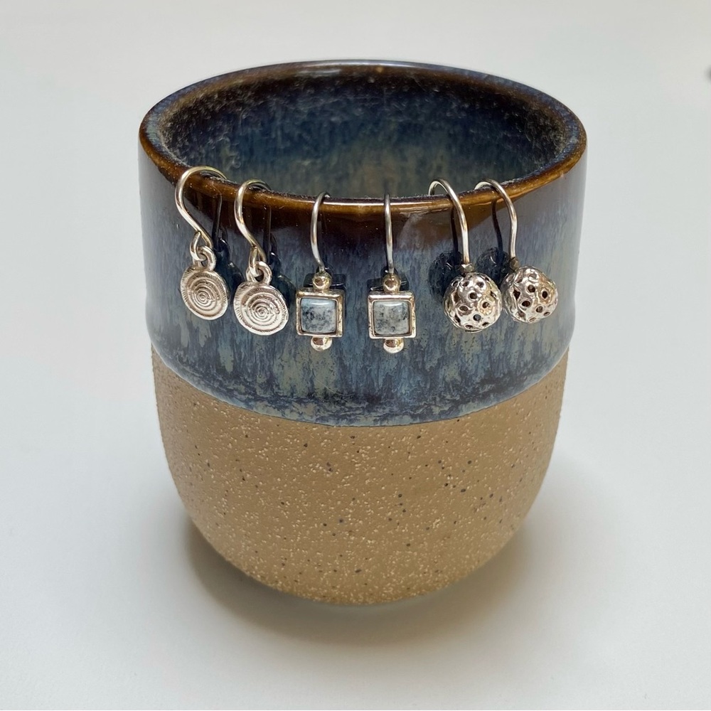 (Set of 3) Mini Dangle Earrings - .925